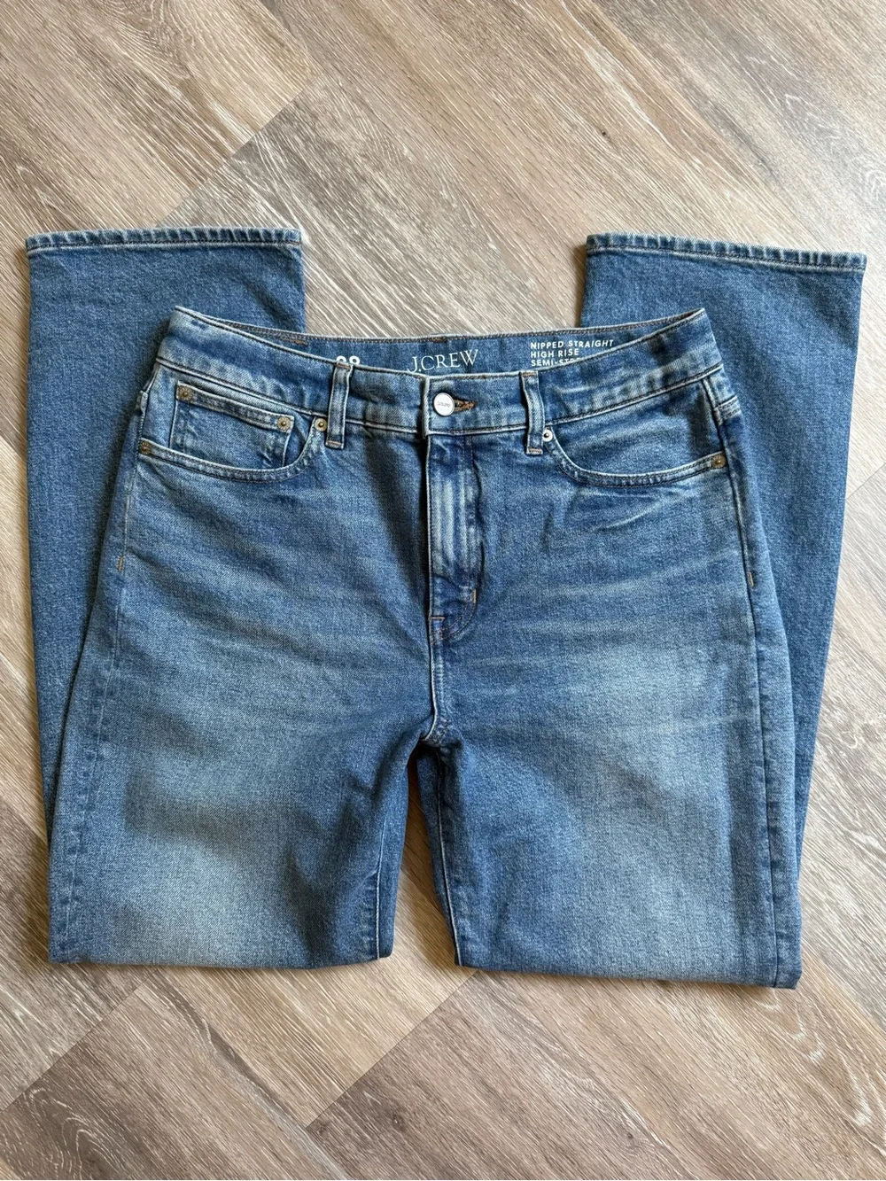 J.CREW Nipped straight jean in stretch Size 28
